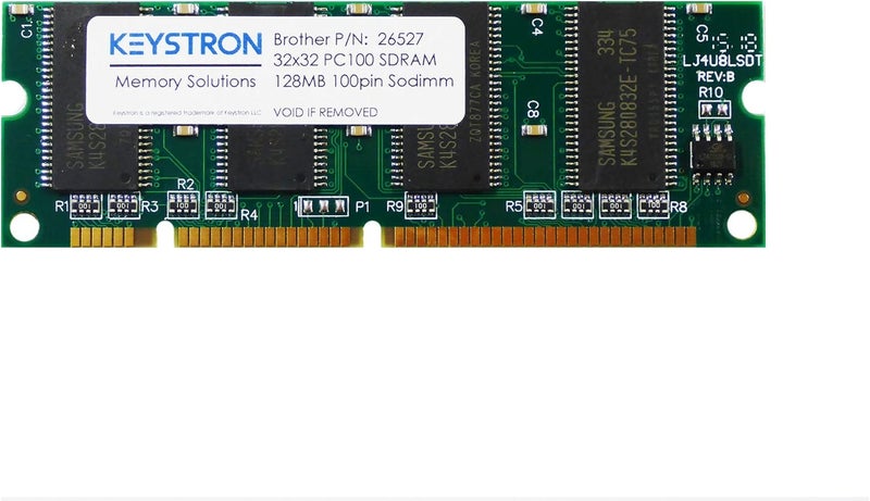 p/n: 26527 128MB 100pin PC100 SDRAM DIMM Printer Memory for Brother HL-1600 (HL 1600), HL-1650, HL-1650/LT, HL-1650N, HL-1670N